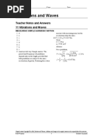 Teacher Notes and Answers 11 Vibrations and Waves