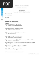 Personal Assignment 3 (Week 7 / Session 11) (120 Minutes) : A. Reading Skill 5 and 6 (13 Points) Questions