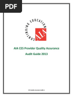 AIA CES Provider Quality Assurance Audit Guide 2013