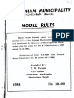 Model Rules Framed by Gandhidham Municipality