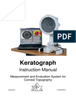 Keratograph: Instruction Manual