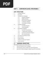 Unit 7: Corporate Level Strategies-I