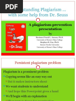 Understanding Plagiarism With Some Help From Dr. Seuss: A Plagiarism Prevention Presentation