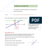 Introduction To Straight Lines