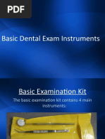 Basic Dental Exam Instruments