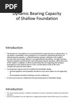 Dynamic Bearing Capacity