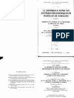 La Différence Entre Les S Ystemes Philosophiques de Fichte Et de Schelling