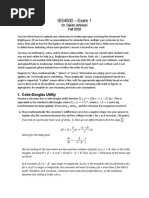 IE54500 - Exam 1: Dr. David Johnson Fall 2020