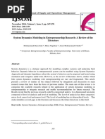 C24. System Dynamics Modeling in Entrepreneurship Research A Review of The Literature.