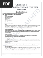 Chapter 4 Data Communication and Computer Network