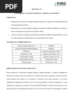 Práctica # 2 Conversión Analógico-Digital y Digital-Analógico