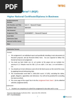 Assignment Brief 1 (RQF) : Higher National Certificate/Diploma in Business