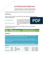 Accounting For Ordinary Share Capital Issue