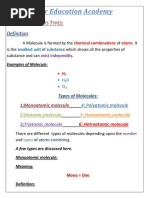 Chemistry 9th Long Question