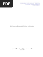 Criteriospara El Desarrollo de Pràcticas Institucionales