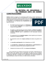 Politica SST ISO 45001 Es