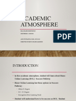 Academic Atmosphere: Bol Online Orientation ODD PERIOD 1 2020/2021