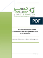 SOP For Final Disposal of Solid Hazardous Waste in The Engineered Cells in Al Dhafra Landfill