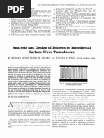 Analysis and Design of Dispersive Interdigital Surface-Wave Transducers