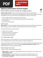 SWOT, PESTLE and Other Models For Strategic Analysis - Nibusinessinfo - Co.uk