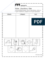 Clasifica: Sólidos, Líquidos y Gas