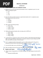 Digital Systems: I. Number Representation and Arithmetic Circuits