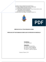 Servicios de Telecomunicaciones Que Se Ofrecen en Venezuela