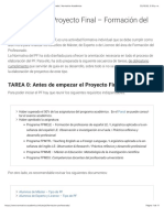 Normativa Del Proyecto Final - Formación Del Profesorado Normativa Académica