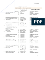 Autoevaluación Introducción A Los Polinomios