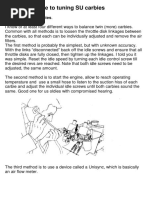 An Idiot's Guide To Tuning SU Carbies