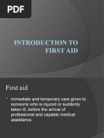 Introduction To First Aid