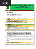 Formato Plan de Clase de Matematicas 2