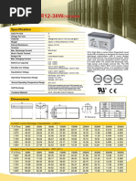 Specification: Constant Current Discharge Characteristics: A (25)