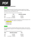 Change in Accounting Policy and Estimates