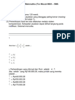 Latihan Soal Tes Matematika (Tes Masuk MAN - SMA Unggulan)