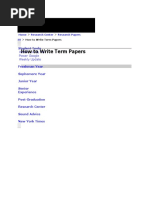 How To Write A Term Paper