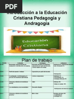 Introducción A La Educación Cristiana Pedagogía y Andragogía