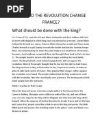 How Did The Revolution Change France? What Should Be Done With The King?