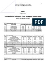 Planilha Orçamentária