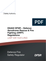 Defence Fire Safety Regulator: DSA02 DFSR - Defence Aerodrome Rescue & Fire Fighting (ARFF) Regulations