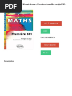 Maths: Première STI - Résumés de Cours, Exercices Et Contrôles Corrigés PDF - Télécharger, Lire