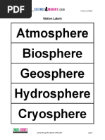 Atmosphere Biosphere Geosphere Hydrosphere Cryosphere: Station Labels