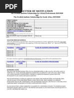 Motivation Letter Form Sisgp Sissa 2019 2020