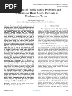 Assessment of Traffic Safety Problems and Awareness of Road Users, The Case of Shashemene Town