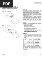 Electronic Ignition Transformers For Non-Permanent Operation TC.... A. Series