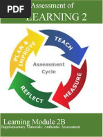 Learning 2: Supplementary Materials: Authentic Assessment