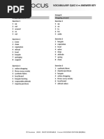 Focus4 2E Vocabulary Quiz Unit4 GroupA B ANSWERS