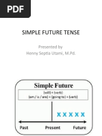 Simple Future Tense: Presented by Henny Septia Utami, M.PD