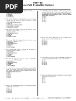 TEST-03 (Free Fall, Projectile Motion)