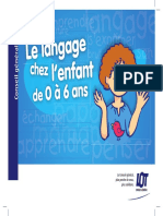 Le Langage 0-6 Ans - Livret